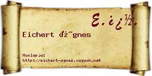 Eichert Ágnes névjegykártya